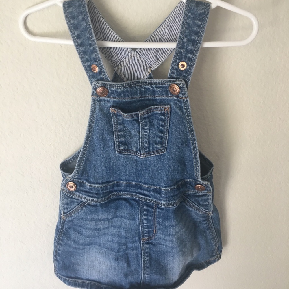 Denim shirt overalls